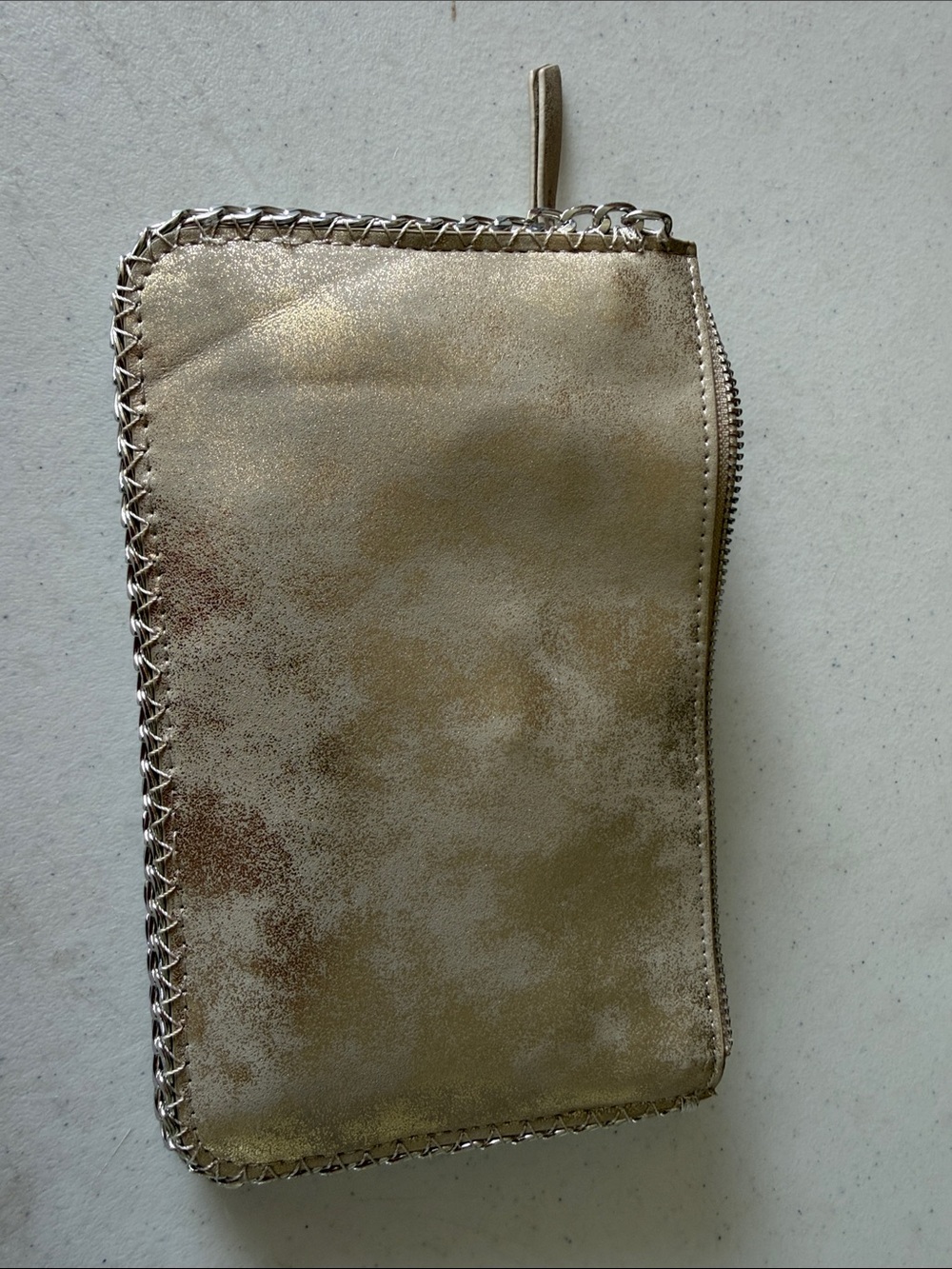 Gold Metallic Zip Wallet - Women